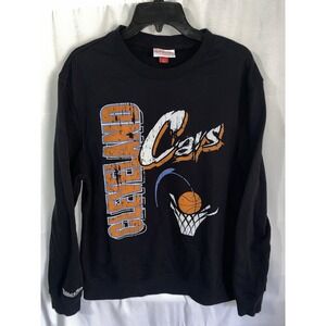 Mitchell and Ness Cleveland Cavs Splash Crewneck Sweatshirt Retro Large